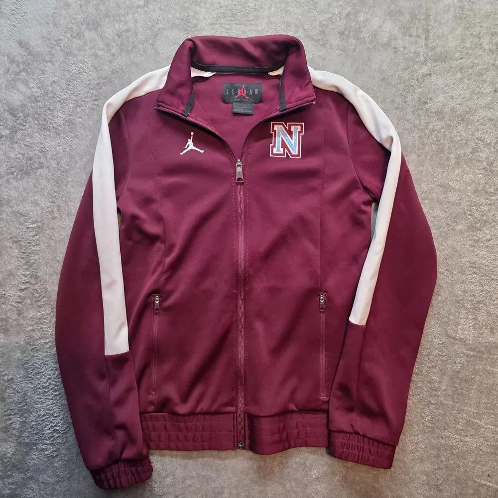 Jordan Track Jacket Mens S Red White Full Zip N Logo Basketball Training Jumpman